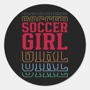 Adesivo Menina de Futebol Camadas de Texto Divertida Filha