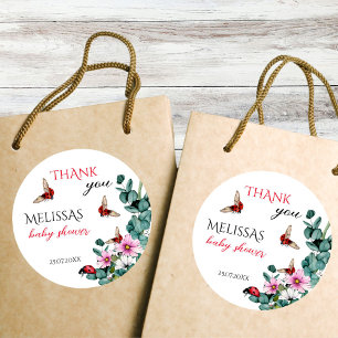 Adesivo Menina de insetos, chá de fraldas