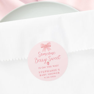 Adesivo Menina de Morango Doce Chuvinha de Bebê 