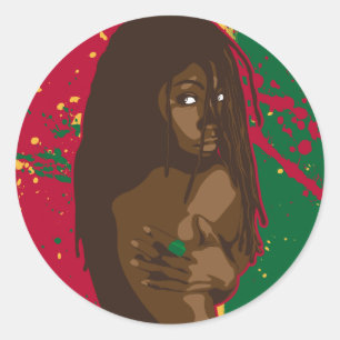 Adesivo Menina de Rasta