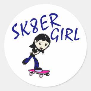 Adesivo menina de sk8er