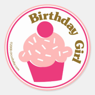 Adesivo Menina do aniversário