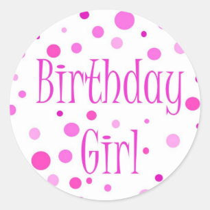 Adesivo menina do aniversário