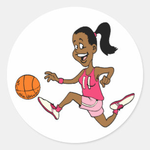 Adesivo Menina do basquetebol