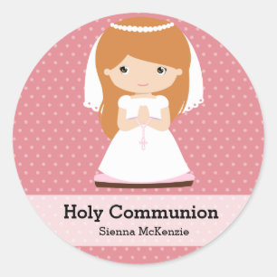 Adesivo Menina do comunhão santamente * escolha sua cor d