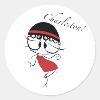 Adesivo Menina do dançarino de Charleston