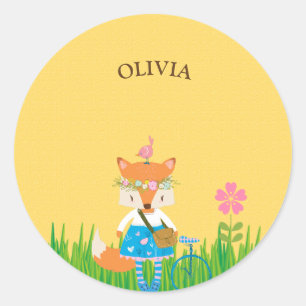 Adesivo Menina do Fox do primavera