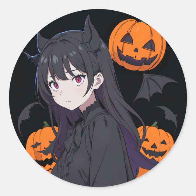 Adesivo menina do halloween (Frente)