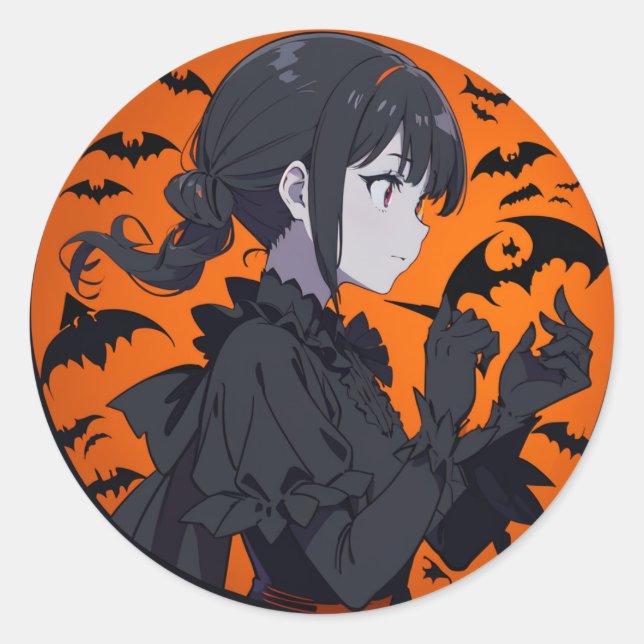 Adesivo menina do halloween (Frente)