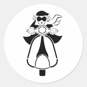 Adesivo Menina do patinete