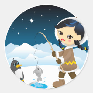Adesivo Menina esquimó