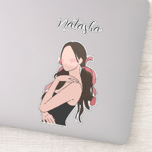 Menina estética de beleza personalizável