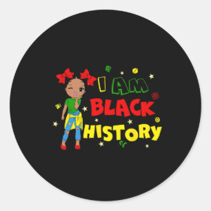 Adesivo Menina Eu Sou Mês da História Negra Criança Africa