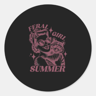 Adesivo Menina Feral Verão Panda Lixo Fofa Guaxinim Verão