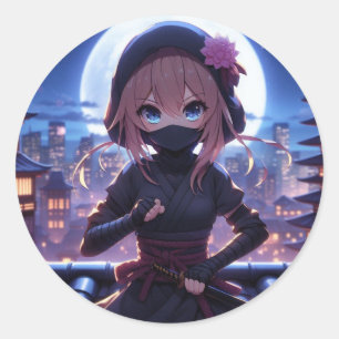 Adesivo Menina guerreira Ninja bonita