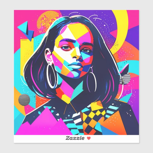 Adesivo Menina Irritada (Folha)