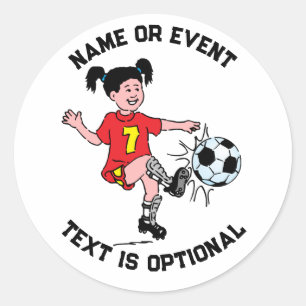 Adesivo Menina Jogando Futebol