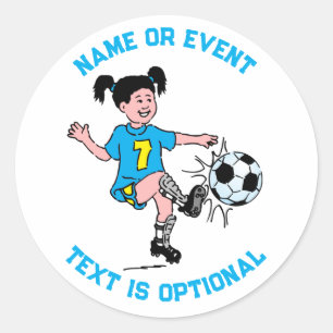 Adesivo Menina Jogando Futebol