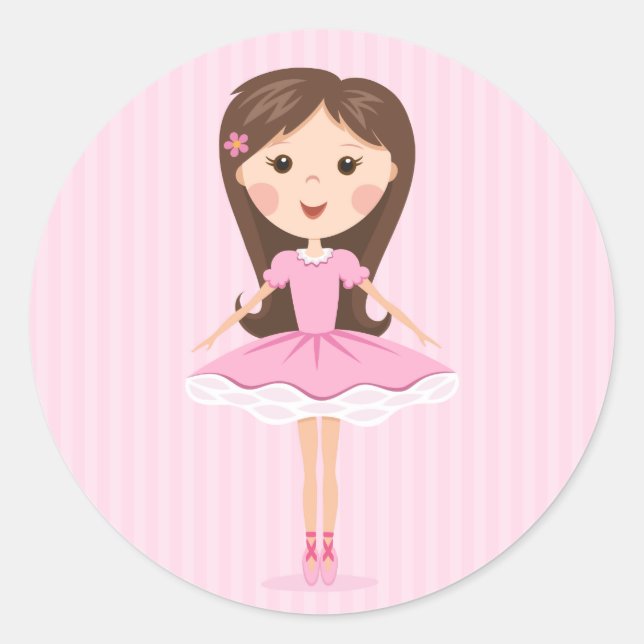 Adesivo Menina linda de bailarina (Frente)