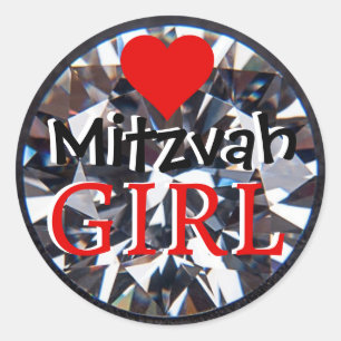Adesivo Menina Mitzvah de Diamante