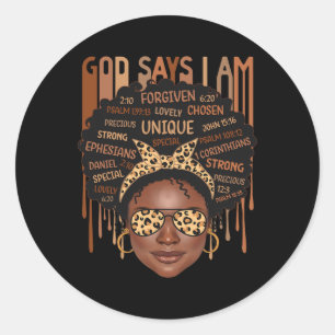 Adesivo Menina Negra Deus Diz Que Sou Negra Melanina Histó
