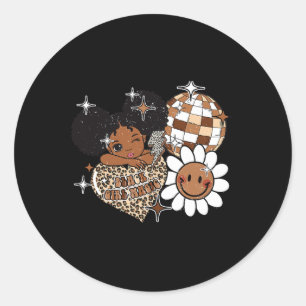Adesivo Menina Negra História de Melanina Raparigas Afro-P