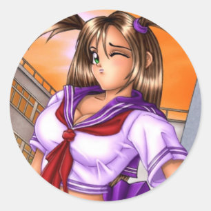 Adesivo Menina Nikki da escola do Anime