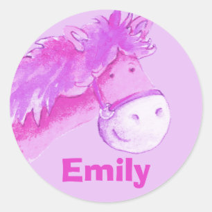 Adesivo Menina nome Emily pink pôquer
