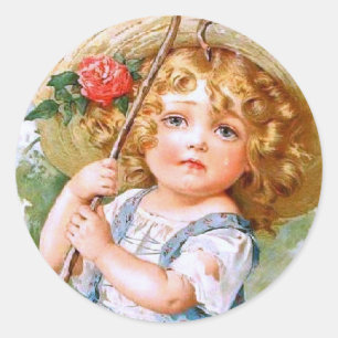 Adesivo Menina pequena doce do verão de Maud Humphrey