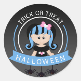 Adesivo Menina Punk do Halloween 'Trick or Treat'
