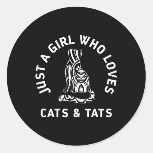 Adesivo Menina Que Ama Gatos & Que Tatuagem Engraçada
