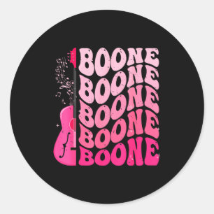 Adesivo Menina Retro Boone Groovy Flor Primeiro Nome D 80'