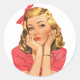 Adesivo Menina retro 'Whatever da propaganda das mulheres