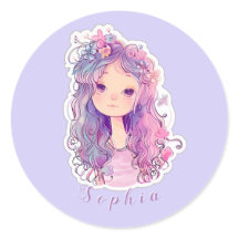 Menina rosa branca 3, personalizada