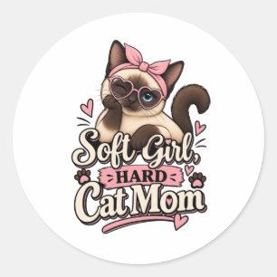 Adesivo Menina Sensível Gatinha Durona Sticker Gatinha M