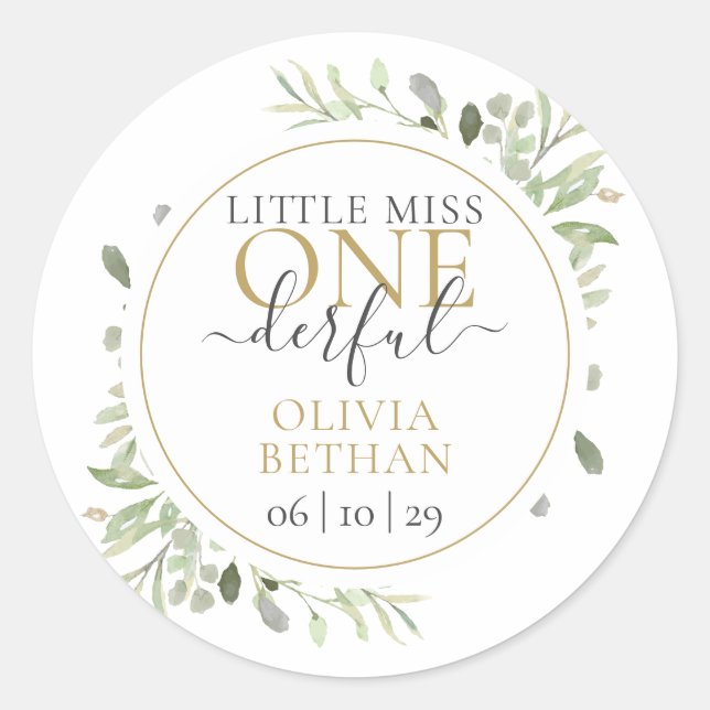 Adesivo Menina Sr. Um Garoto Maravilhoso Primeiro Aniversá (Frente)