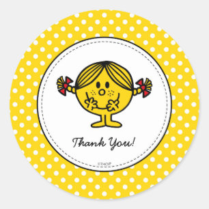 Adesivo Menina Sunshine Aniversário Amarelo Obrigado