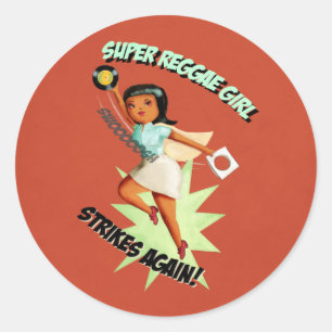 Adesivo Menina super da reggae