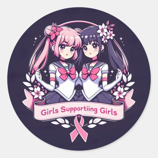Adesivo Meninas apoiando garotas (Frente)