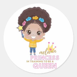 Adesivo Meninas Bonitas Melanin Princesa Treinando Para Se