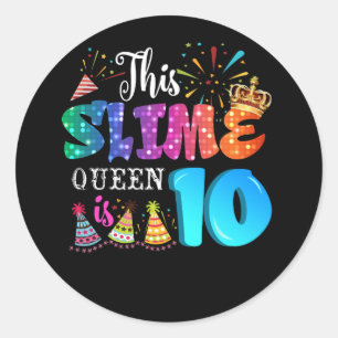 Adesivo Meninas de 10 anos de idade de 10 anos Rainha de l