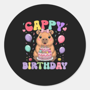 Adesivo Meninas de Aniversário de Capivara Aniversário Div