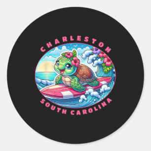 Adesivo Meninas de Charleston Carolina do Sul Surfando Tar