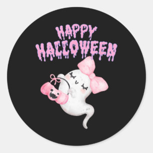 Adesivo Meninas de Roupa de Queda de Fantasmas Cute, Rosa,