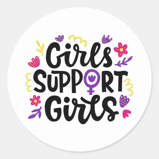 Adesivo Meninas de Suporte a Meninas (Frente)