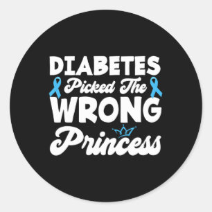 Adesivo Meninas Diabetes Enganaram A Princesa Errada T1d A
