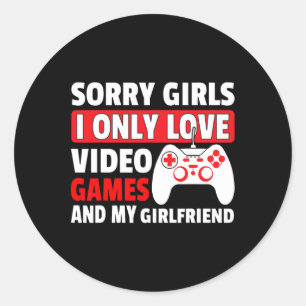 Adesivo Meninas Eu Só Amo Videos games E Minha Namorada