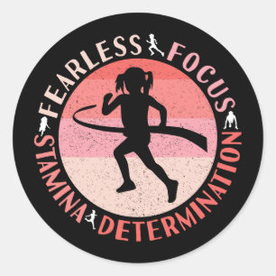 Adesivo Meninas Executando Mindset - Executante Sem Foco