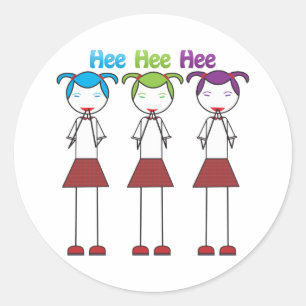 Adesivo Meninas japonesas do Anime que Giggling