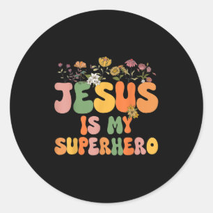 Adesivo Meninas Jesus É Minha Irmã Cristã Super Herói Deus